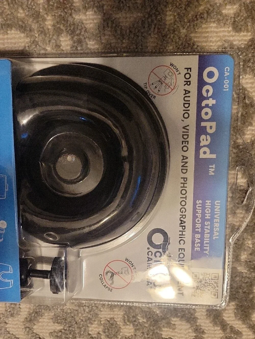 OctoPad Universal Black Support Base for Cameras & Accessories